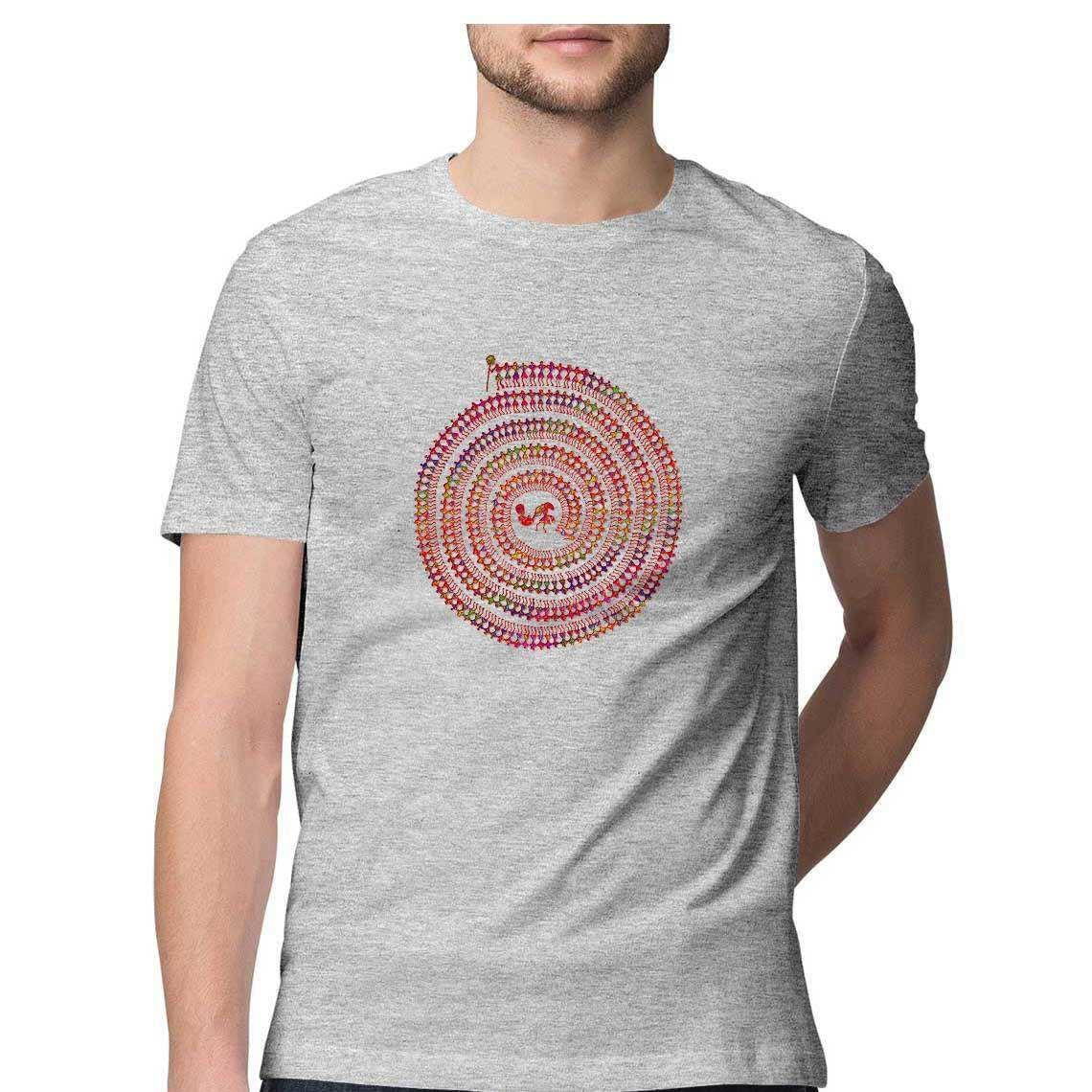 The Warli's Dance of Devotion Men's T-Shirt.