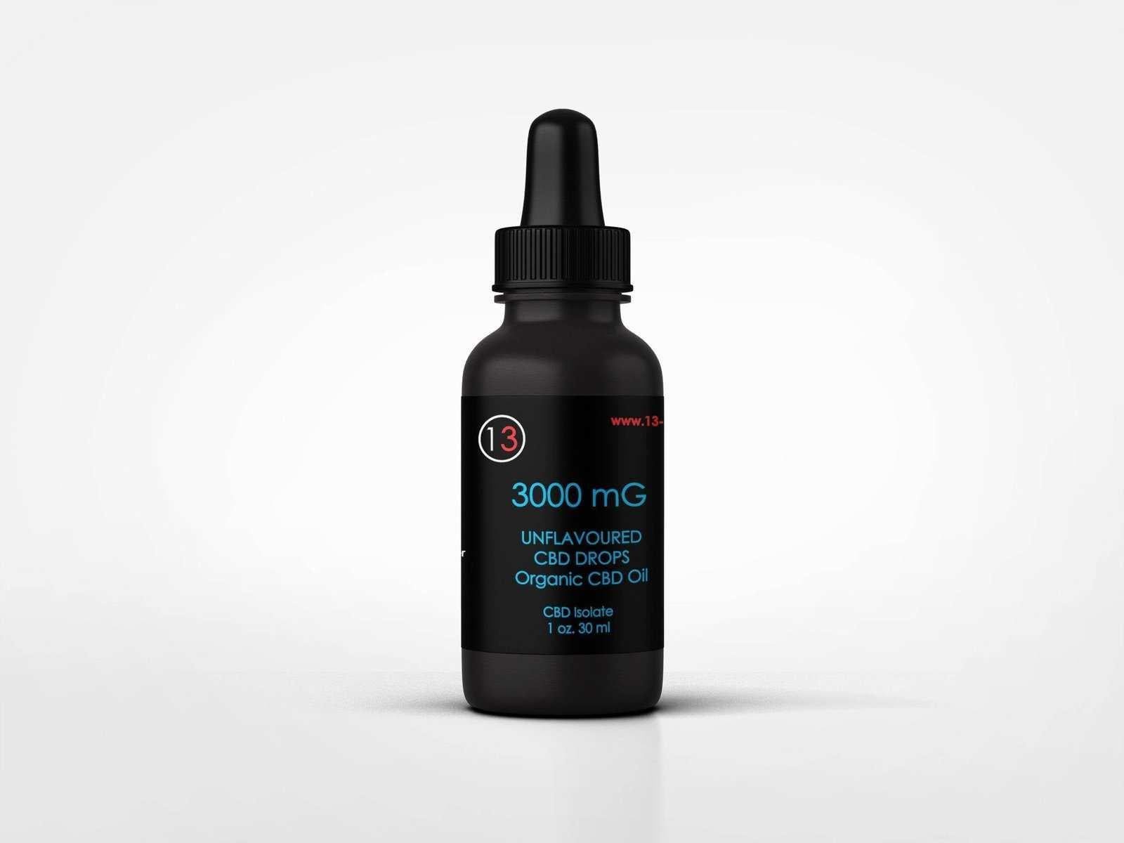 Thirteen Extracts Unflavoured CBD Oil.