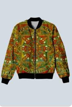 Tibetan Tantra Magic Women's Bomber JacketClothingTibetan Tantra Magic Women's Bomber Jacket