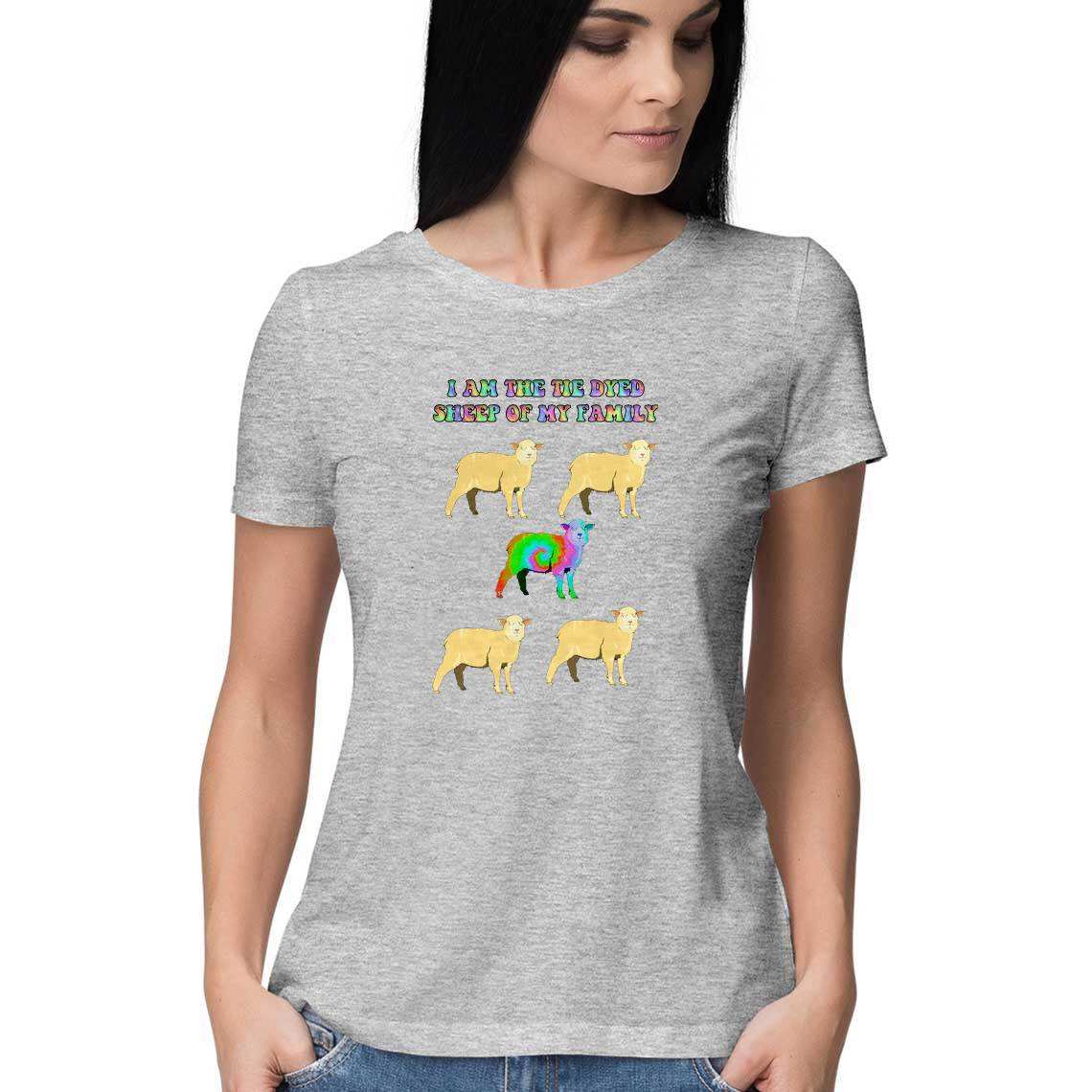 Tie Dyed Sheep Women's T-Shirt - CBD Store India