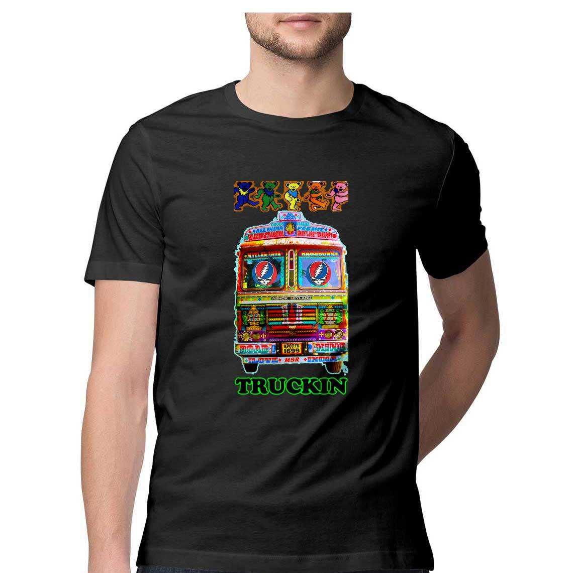 Truckin Crazy Men's T-ShirtClothingTruckin Crazy Men's T-Shirt - Men's Cotton Graphic | Casual Wear