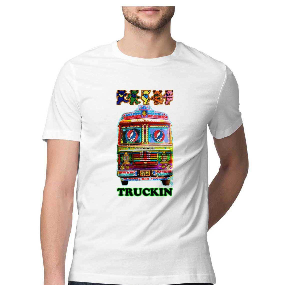 Truckin Crazy Men's T-ShirtClothingTruckin Crazy Men's T-Shirt - Men's Cotton Graphic | Casual Wear