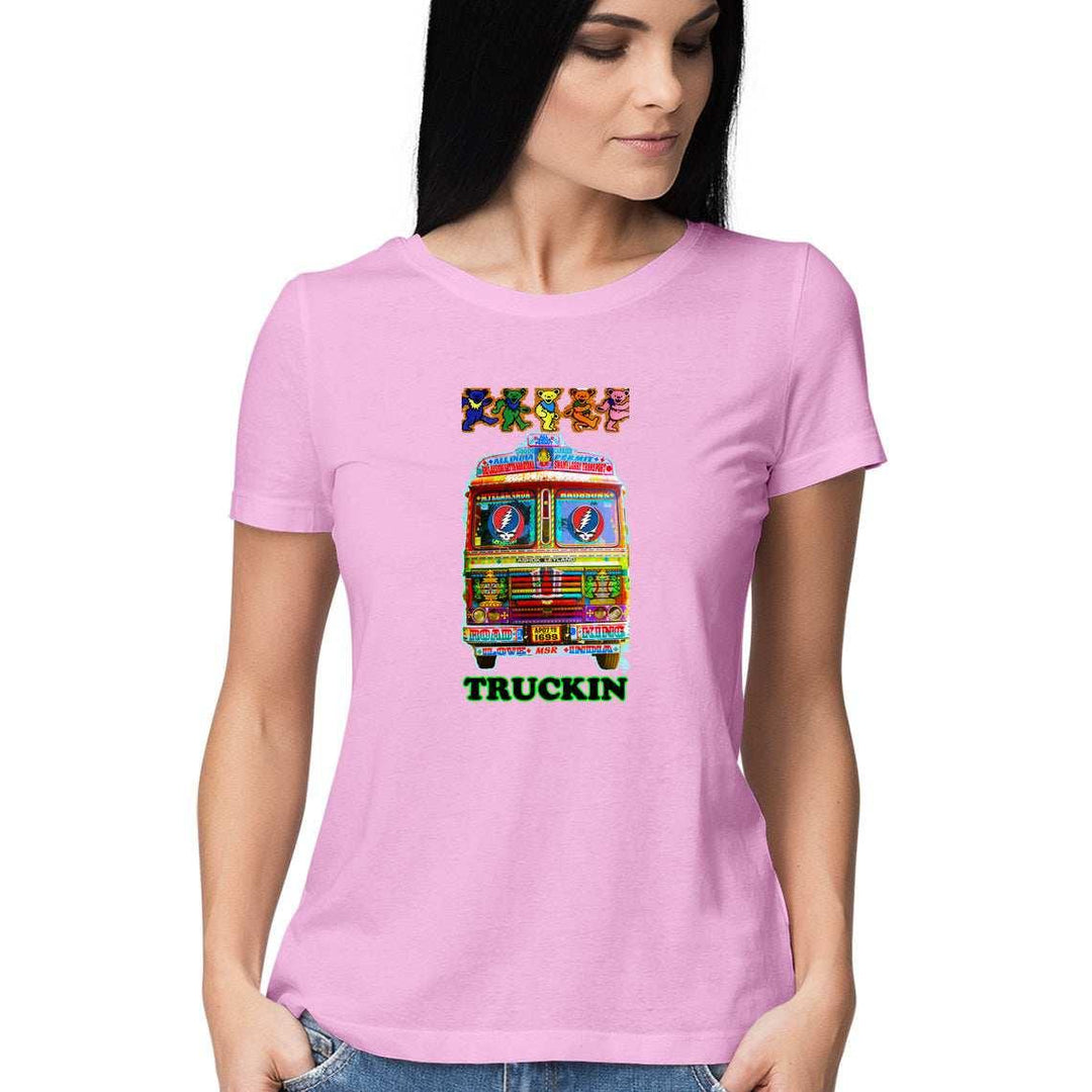 Truckin Crazy Women's T-ShirtClothingTruckin Crazy Women's T-Shirt - Cotton Graphic Tee | Casual Wear, Music Festivals