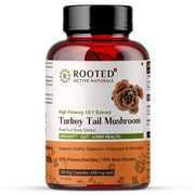 Turkey Tail Mushroom Extract Capsules 10:1 Strength, 20% Polysaccharides | Gut, Digestion & Liver, 120 Caps, 650 mg - CBD Store India