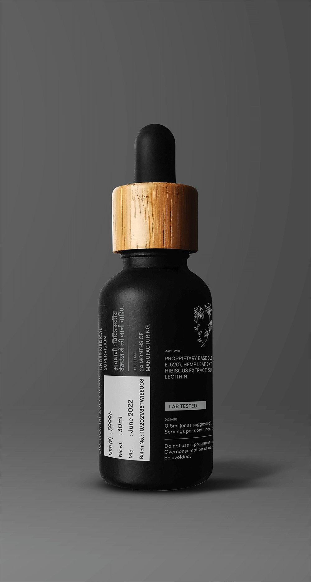 Twiee Crimson- Pure CBD Oil Tincture - Hibiscus- 30 ml.