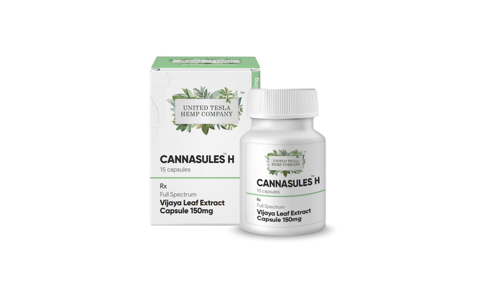 United Tesla - Cannasules H | Full Spectrum Vijaya Leaf Extract Capsules (150 MG) - CBD Store India