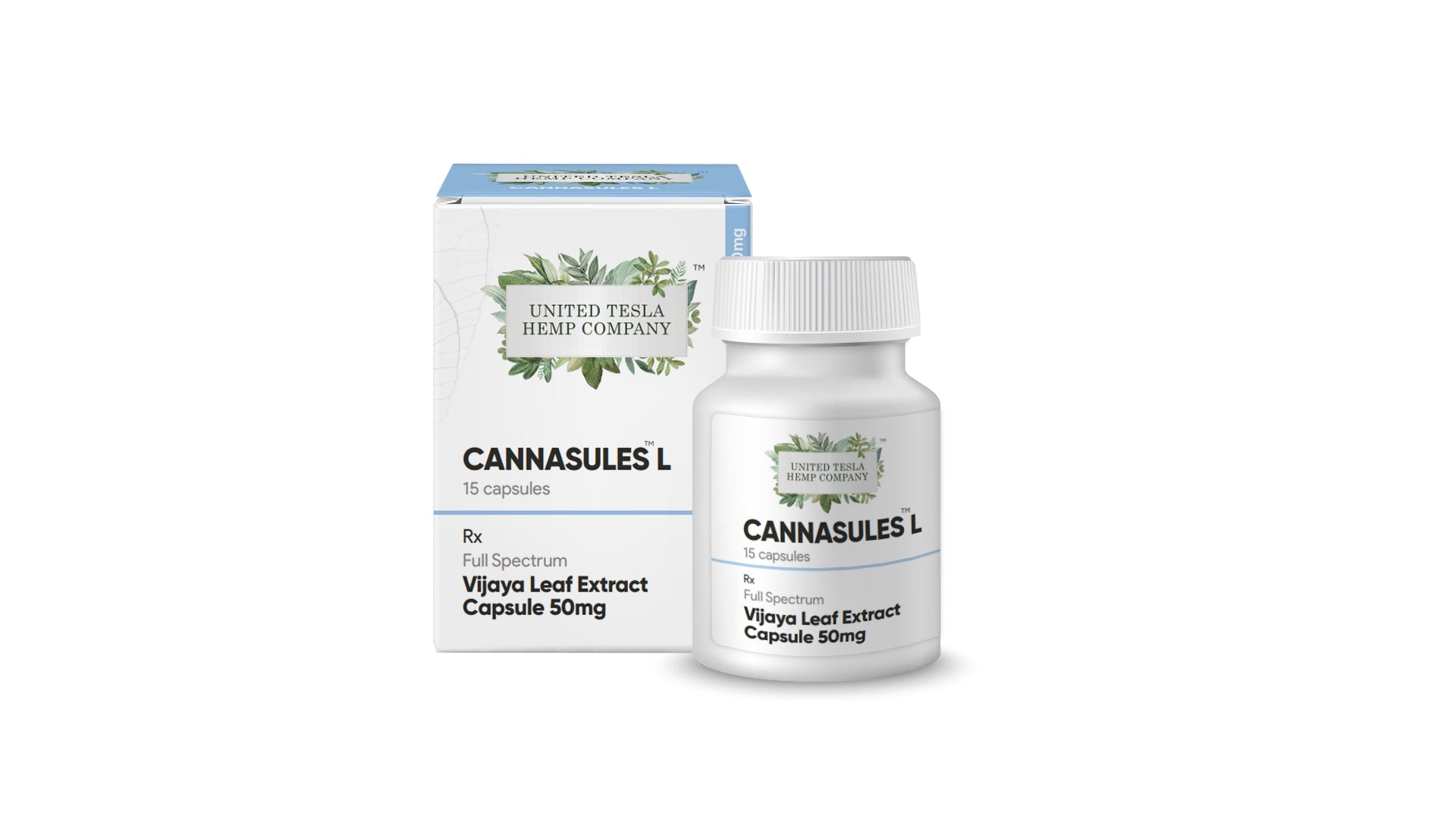 United Tesla - Cannasules L | Full Spectrum Vijaya Leaf Extract Capsules (50 MG) - CBD Store India