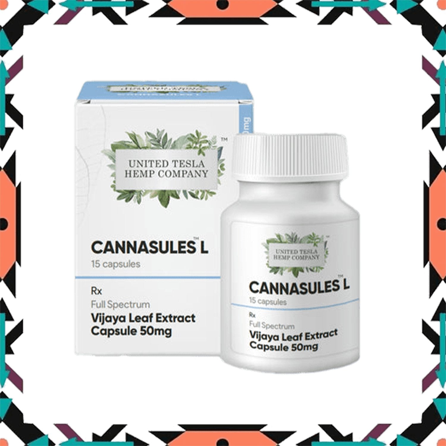 United Tesla - Cannasules L | Full Spectrum Vijaya Leaf Extract Capsules (50 MG) - CBD Store India