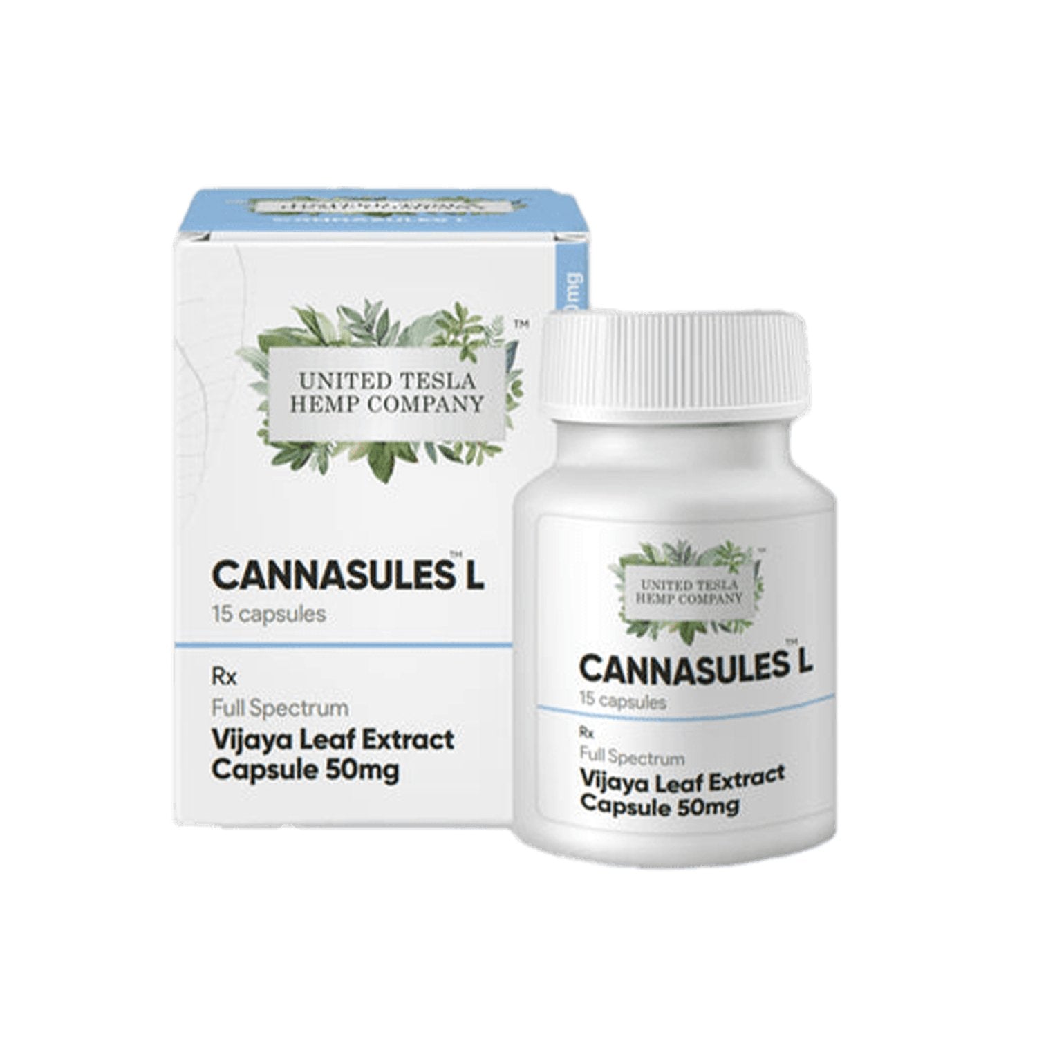 United Tesla - Cannasules L | Full Spectrum Vijaya Leaf Extract Capsules (50 MG) - CBD Store India