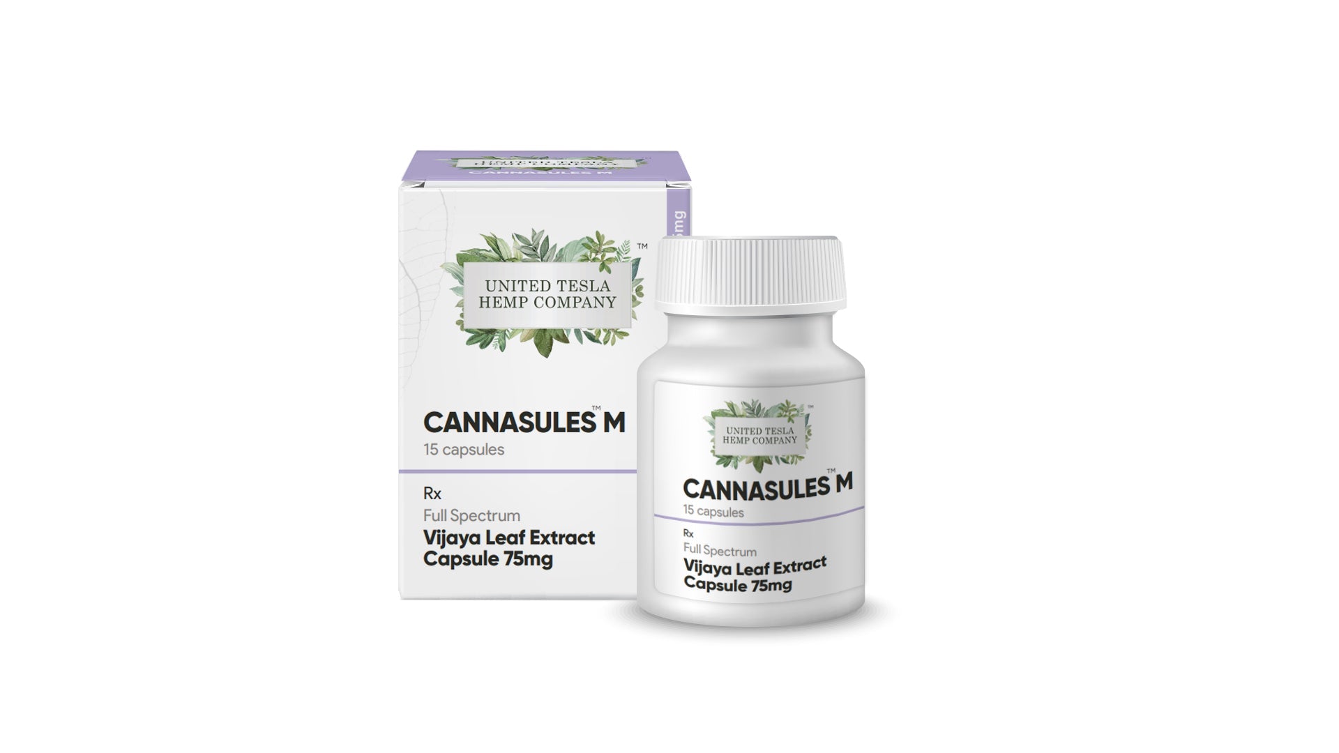 United Tesla - Cannasules M | Full Spectrum Vijaya Leaf Extract Capsules (75 MG) - CBD Store India