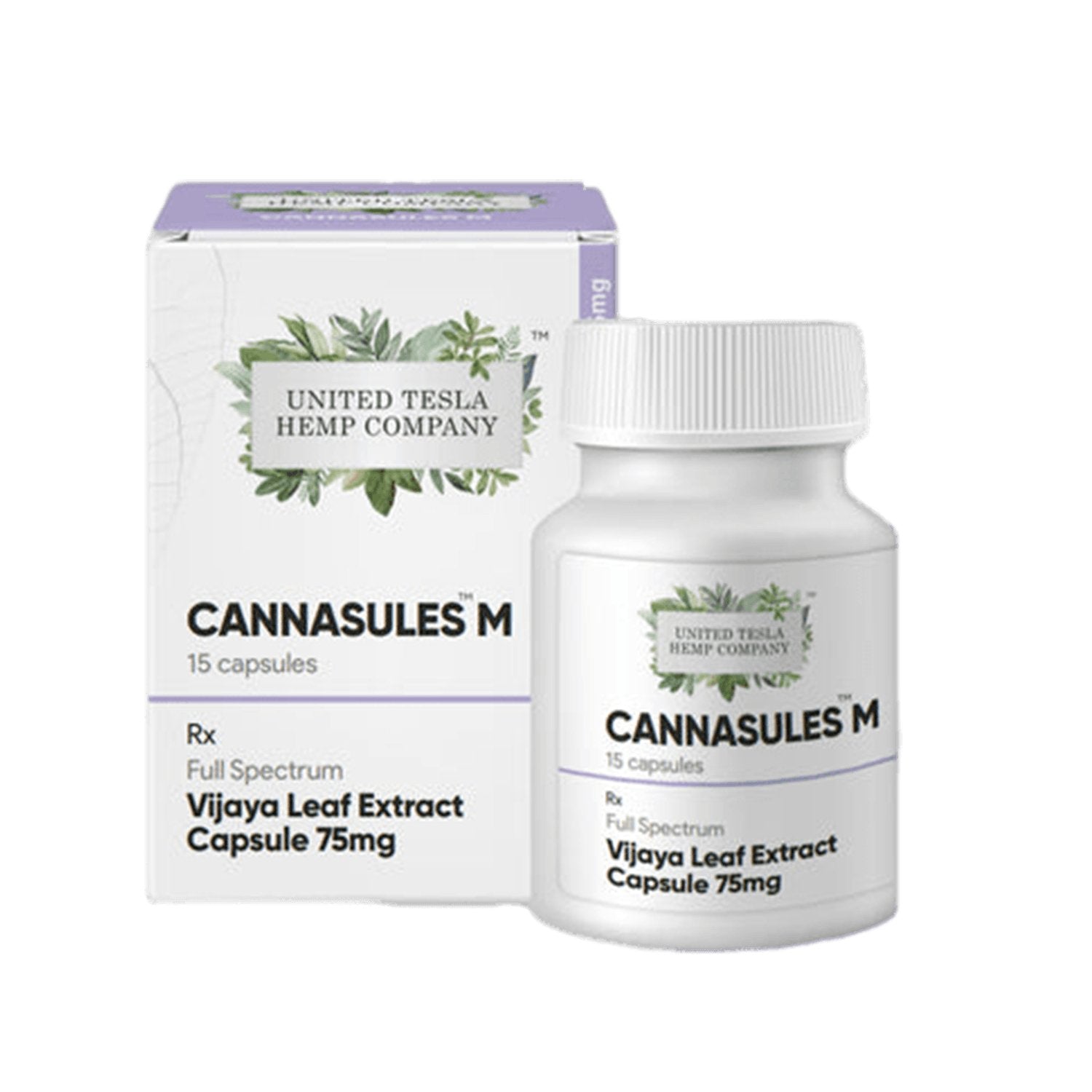 United Tesla - Cannasules M | Full Spectrum Vijaya Leaf Extract Capsules (75 MG) - CBD Store India