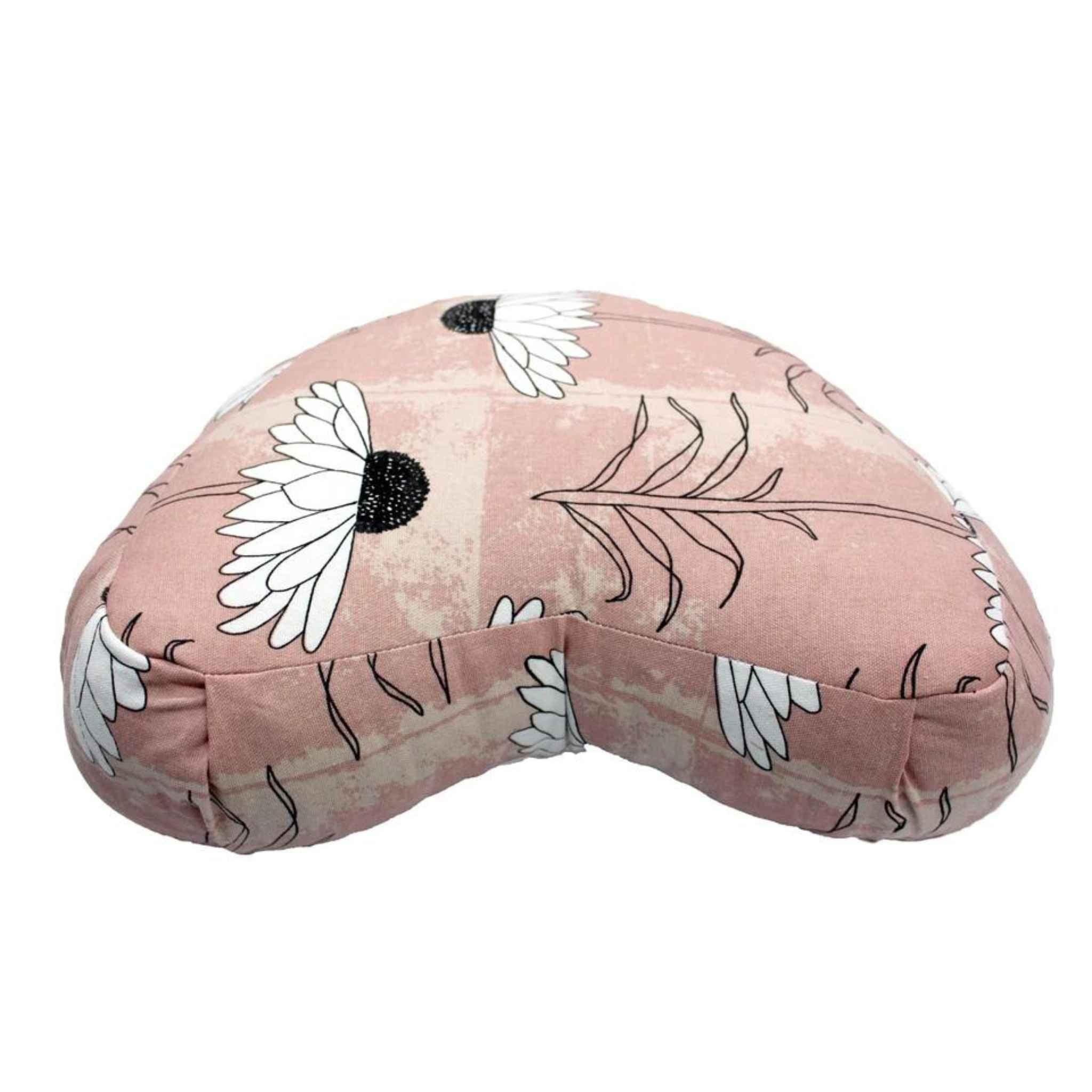 UUrja Naturals - Half Moon Zafu Buckwheat Meditation Cushion.