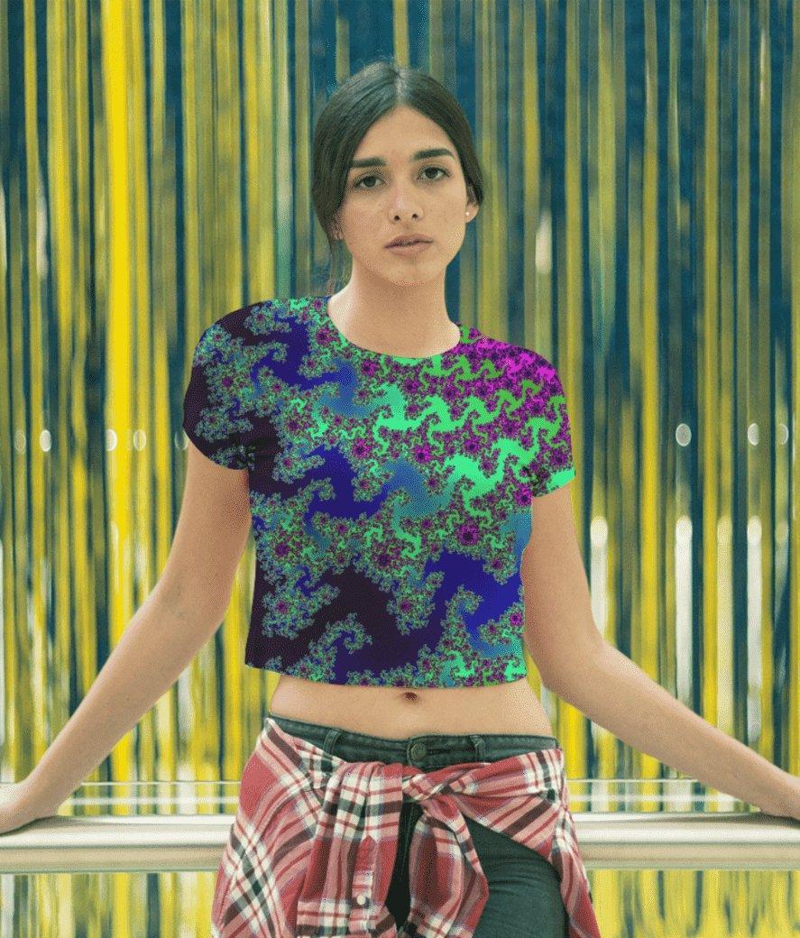 Visions of Haze Women's Crop Top.