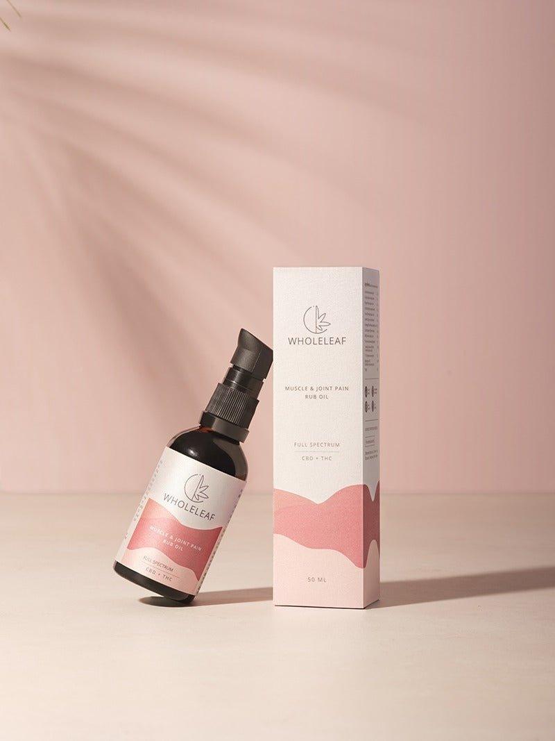 Wholeleaf- Muscle & Joint Pain Cannabis Rub Oil - 50ML (TOPICAL).