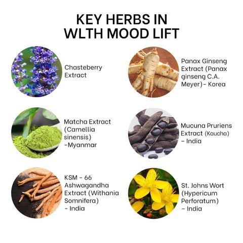 Wlth - Mood LiftMood enhancerWlth - Mood Lift | Boosts Mood and Upregulates Happy Hormones
