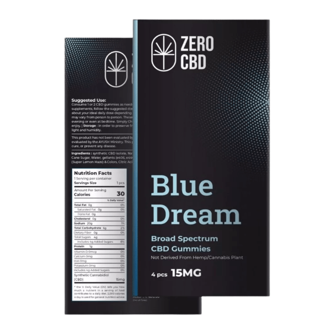 Zero CBD - Blue Dream Broad Spectrum CBD Gummies (4 Pcs) - CBD Store India