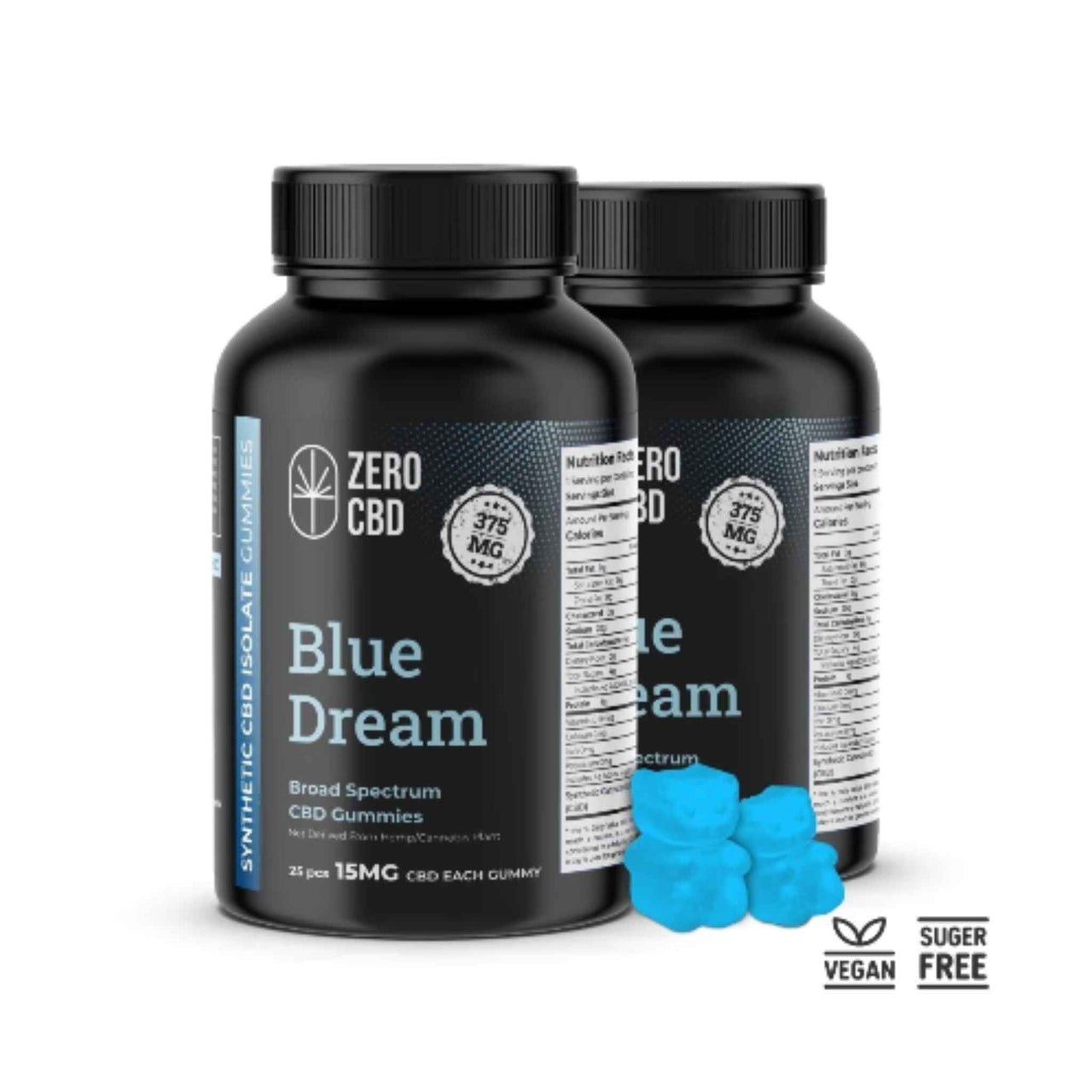 Zero CBD- Sugarfree Vegan Broad Spectrum CBD Gummies | Blue Dream(375mg/875mg/1250mg) - CBD Store India